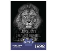 Puzzle Da 1000 Pezzi Per Adolescenti Lions Just Hunt Vs Dream Puzzle Per Adulti Giochi Divertenti Regali Per Donne Regali Unici Di Compleanno E Natale 70x50cm/1000pcs