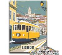 Puzzle da 1000 pezzi per adolescenti Lisbona 1000 pezzi per adolescenti, apprendimento educativo per è ideale come regalo per tutta la famiglia (26x38cm)