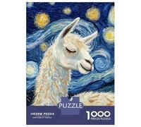 Puzzle Da 1000 Pezzi Per Adolescenti Llama Sleeping Starry Night Puzzle Per Adulti Gioco Pratico Assemblaggio Di Modelli Regali Unici Per Compleanni E Occasioni Speciali 70x50cm/1000pcs
