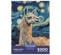 Puzzle Da 1000 Pezzi Per Adolescenti Llama Starry Night Puzzle Gioco Per Famiglie Regali Per Donne Divertimento A Casa Attività, 38x26cm/1000pcs