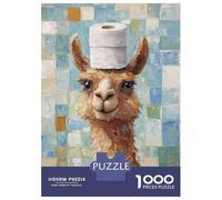 Puzzle Da 1000 Pezzi Per Adolescenti Llama with Toilet Paper Hat(2) Puzzle Per Adulti Gioco Pratico Migliora La Memoria Regali Di Compleanno E Unici 38x26cm/1000pcs