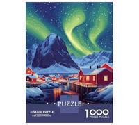 Puzzle Da 1000 Pezzi Per Adolescenti Lofoten Islands Aurora Borealis Puzzle Per Adulti Giochi Rilassanti Taglio Di Precisione Regali Per Amici E Familiari 38x26cm/1000pcs
