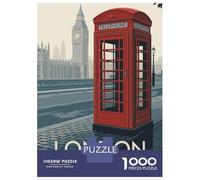Puzzle Da 1000 Pezzi Per Adolescenti London Calling Red Telephone Booth Art Puzzle Fai Da Te Giocattoli Regalo Di Compleanno Regali Di Natale Regalo Di Compleanno 38x26cm/1000pcs