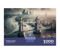 Puzzle Da 1000 Pezzi Per Adolescenti London Tower Bridge Puzzle Per Adulti Giocattolo Decorazione Da Parete Un'opera D'arte Per Compleanno, Natale 52x38cm/1000pcs
