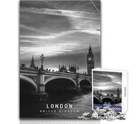 Puzzle da 1000 pezzi per adolescenti, Londra, gioco educativo per famiglie, migliora la memoria, regalo di compleanno, dimensioni 38x26cm
