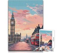 Puzzle da 1000 pezzi per adolescenti, Londra, Regno Unito, giocattolo, gioco intellettuale, vacanze, ammazzare il tempo, regali di Babbo Natale segreto, dimensioni 50x75cm