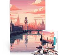 Puzzle da 1000 pezzi per adolescenti Londra, Regno Unito per il giocattolo di sfida del gioco educativo Lista dei desideri con Babbo Natale 52x38cm