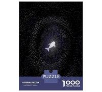 Puzzle Da 1000 Pezzi Per Adolescenti Lonely Whale in The Cosmos Puzzle Per Adulti Giocattolo Decorazione Da Parete Vacanza A Casa Passatempo Riduzione Dello Stress Regali 38x26cm/1000pcs