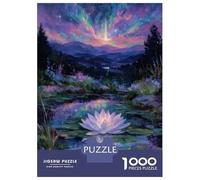 Puzzle Da 1000 Pezzi Per Adolescenti Lotus Flower in A Magical Landscape Puzzle Per Adolescenti Gioco Rompicapo Regali Per Donne Attività Divertenti A Casa 38x26cm/1000pcs