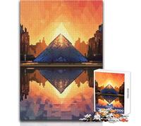 Puzzle da 1000 pezzi per adolescenti Louvre Parigi Pixel Art Giocattoli Giochi educativi Sfida difficile Regalo per compleanni Dimensioni 38x26cm