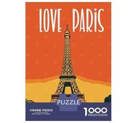 Puzzle Da 1000 Pezzi Per Adolescenti Love Eiffel Tower Paris Poster Puzzle Per Adulti Giochi Rilassanti Decorazione Per La Casa Per Compleanno, Natale 52x38cm/1000pcs
