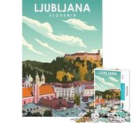 Puzzle da 1000 pezzi per adolescenti Lubiana Slovenia gioco pratico da viaggio giocattolo educativo regalo per donne e uomini divertente e spiritoso (dimensioni 38x52cm)
