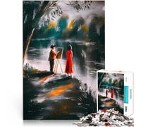 Puzzle da 1000 pezzi per adolescenti Luce screziata sulla Senna giocattoli educativi per l'apprendimento Lista dei desideri con Babbo Natale 38x26cm