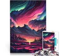 Puzzle da 1000 pezzi per adolescenti Luci del Nord piatte Gioco intellettuale giocattolo Attività divertenti a casa, regali di compleanno, regali di viaggio, 38x26cm
