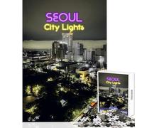 Puzzle da 1000 pezzi per adolescenti,luci della città di Seoul di notte,giocattoli educativi,idee regalo,gioco pratico,lista dei desideri con Babbo Natale,dimensioni 38x52cm