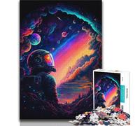 Puzzle da 1000 pezzi per adolescenti L'ultimo astronauta Puzzle per adolescenti con poster abbinato e foglio di quiz per età 14+ 75x50cm