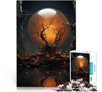 Puzzle da 1000 pezzi per adolescenti Luna della foresta incantata Giocattolo educativo per l'apprendimento Migliorare la memoria 38x26cm