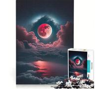 Puzzle da 1000 pezzi per adolescenti "Luna di Sangue che Nasce", gioco impossibile, interazione genitore-figlio, gioco stimolante, regalo 38x26cm