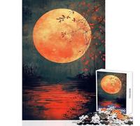 Puzzle da 1000 pezzi per adolescenti Luna di sangue sull'acqua giochi rilassanti per tutta la famiglia giocattoli decorativi per la casa per migliorare l'amore tra le coppie (50x75cm)