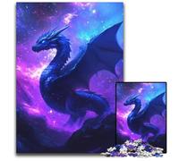 Puzzle da 1000 pezzi per adolescenti Luna Drago Viola Puzzle di cartone Giochi Giocattoli Regalo, Migliora l'amore tra coppie per età 14+ 26X38CM