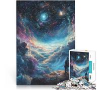 Puzzle da 1000 pezzi per adolescenti L'uomo vede la galassia della notte stellata e le nuvole Giochi divertenti Regalo di compleanno 38x26cm