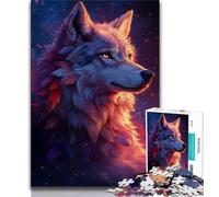 Puzzle da 1000 pezzi per adolescenti Lupo al tramonto Puzzle da 1000 pezzi per adolescenti e adulti giochi per famiglie regali di compleanno di Natale (26x38cm)