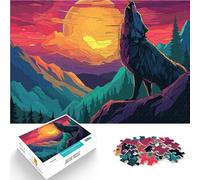 Puzzle da 1000 pezzi per adolescenti Lupo Bianco per il giocattolo di sfida del gioco educativo Migliorare l'amore tra le coppie 75x50cm