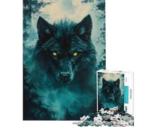 Puzzle da 1000 pezzi per adolescenti lupo di Darkwood difficile e stimolante ma divertente e spiritoso giocattolo decorativo da parete adatto a ragazzi dai 14 anni in su (38x52cm)