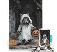 Puzzle da 1000 pezzi per adolescenti Lupo in costume da fantasma Gioco di famiglia antistress sfida difficile Ottimo regalo per i giochi 75x50cm