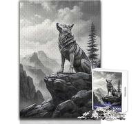 Puzzle da 1000 pezzi per adolescenti Lupo Lupo mannaro Paesaggio Accogliente e rilassante Divertimento per il tempo libero Vestibilità perfetta Alta precisione Dimensioni giocattolo 50x75cm