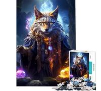 Puzzle da 1000 pezzi per adolescenti Lupo Magico gioco educativo sfida gioco rilassante regalo per donne ottimo regalo (Dimensioni 38x26cm)