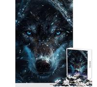 Puzzle da 1000 pezzi per adolescenti lupo misterioso giocattoli antistress regalo per compleanni gioco educativo attività divertenti a casa dimensioni 38x26cm