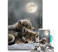 Puzzle da 1000 pezzi per adolescenti "Lupo nella neve" per adolescenti collezione di artisti belle arti per età dai 14 anni in su 38x26cm