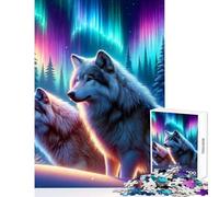 Puzzle da 1000 pezzi per adolescenti lupo nordico inverno natura giocattolo decorazione da parete ottimo regalo per giochi educativi ogni pezzo è unico - dimensioni 38x52cm