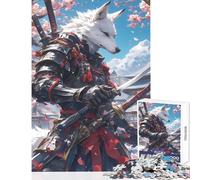 Puzzle da 1000 pezzi per adolescenti Lupo Samurai Sotto Sakura Giocattoli antistress Regalo di compleanno Giochi educativi interessanti Riduzione dello stress Dimensioni 38x52cm