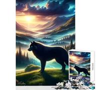 Puzzle da 1000 pezzi per adolescenti Lupo solitario Paesaggio Decorazione per la casa Giocattoli Regali di Babbo Natale segreto Gioco educativo Aiuta il cervello Esercizio Dimensioni 38x26cm