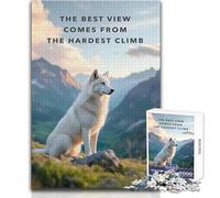 Puzzle da 1000 pezzi per adolescenti Lupo sulla montagna Motivazione Gioco di sfida unico Taglio di precisione Giocattolo educativo Dimensioni 38x52cm