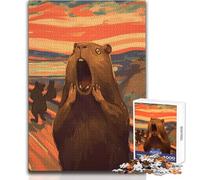Puzzle da 1000 pezzi per adolescenti L'urlo Capibara Rilassante Dolce Tempo Libero Inseguimento Fine Taglio Liscio Giocattolo Artigianale Dimensioni 50x75cm