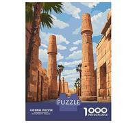 Puzzle Da 1000 Pezzi Per Adolescenti Luxor Egypt Temple Illustration Puzzle Per Adulti Gioco Pratico Assemblaggio Di Modelli Per Compleanno, Natale 70x50cm/1000pcs