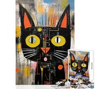 Puzzle da 1000 pezzi per adolescenti Mad Techno Cat Decorazione per la casa Giocattoli Ottimo regalo per giochi Gioco pratico Interessante riduzione dello stress Dimensioni 38x52cm