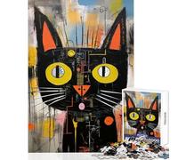 Puzzle da 1000 pezzi per adolescenti Mad Techno Cat Giocattoli antistress Regali di Babbo Natale segreto Gioco rompicapo Difficile da completare Dimensioni 38x26cm