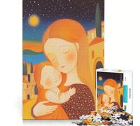 Puzzle da 1000 pezzi per adolescenti madre e figlio sotto un cielo stellato giocattolo educativo attività divertenti da fare a casa gioco stimolante regalo 38x52cm