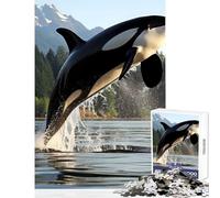 Puzzle da 1000 pezzi per adolescenti,maestoso orca,balena assassina,decorazione per la casa,giocattoli,regalo per compleanni,gioco educativo Ogni pezzo è unico - dimensioni 38x52cm