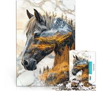 Puzzle da 1000 pezzi per adolescenti Maestoso Spirito della Natura Selvaggia Gara di velocità delle mani Regalo di opere d'arte 52x38cm