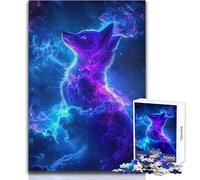 Puzzle da 1000 pezzi per adolescenti, Magia cosmica, Volpe spaziale, Vacanze, Tempo libero, Giochi rilassanti, Regali per donne e uomini (dimensioni 38x26cm)