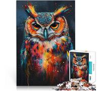 Puzzle da 1000 pezzi per adolescenti Magia del gufo Gioco di famiglia antistress sfida difficile Regalo di compleanno, regali, arte murale 50x70cm