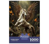 Puzzle Da 1000 Pezzi Per Adolescenti Magic Winged Unicorn in Forest Puzzle Per Adolescenti Giochi Per Famiglie Sfida Difficile Regali Di Compleanno E Unici 52x38cm/1000pcs