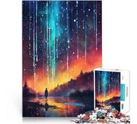 Puzzle da 1000 pezzi per adolescenti Magica pioggia blu per il giocattolo di sfida del gioco educativo Migliorare l'amore tra le coppie 75x50cm