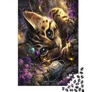 Puzzle Da 1000 Pezzi Per Adolescenti Magical Forest Kitten Adventure Puzzle Per Adulti Giochi Per Famiglie Regalo Di Compleanno Sfida Educativa 70x50cm/1000pcs