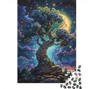 Puzzle Da 1000 Pezzi Per Adolescenti Magical Night Sky Tree Art Print Puzzle Per Adulti Giochi Divertenti Regali Per Donne Per Compleanno, Natale 52x38cm/1000pcs